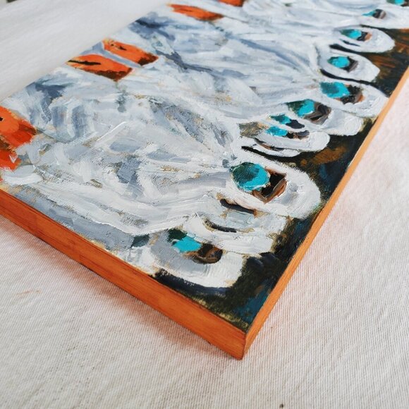 "When in Doubt, Inject Fear" Original Painting by Robin White Oil on Wood Panel - Picture 4 of 10